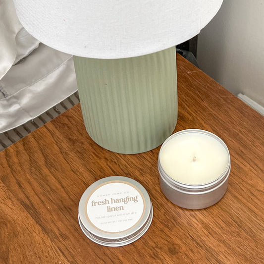 Fresh Hanging Linen Mini Candle