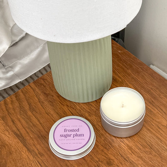 Frosted Sugar Plum Mini Candle
