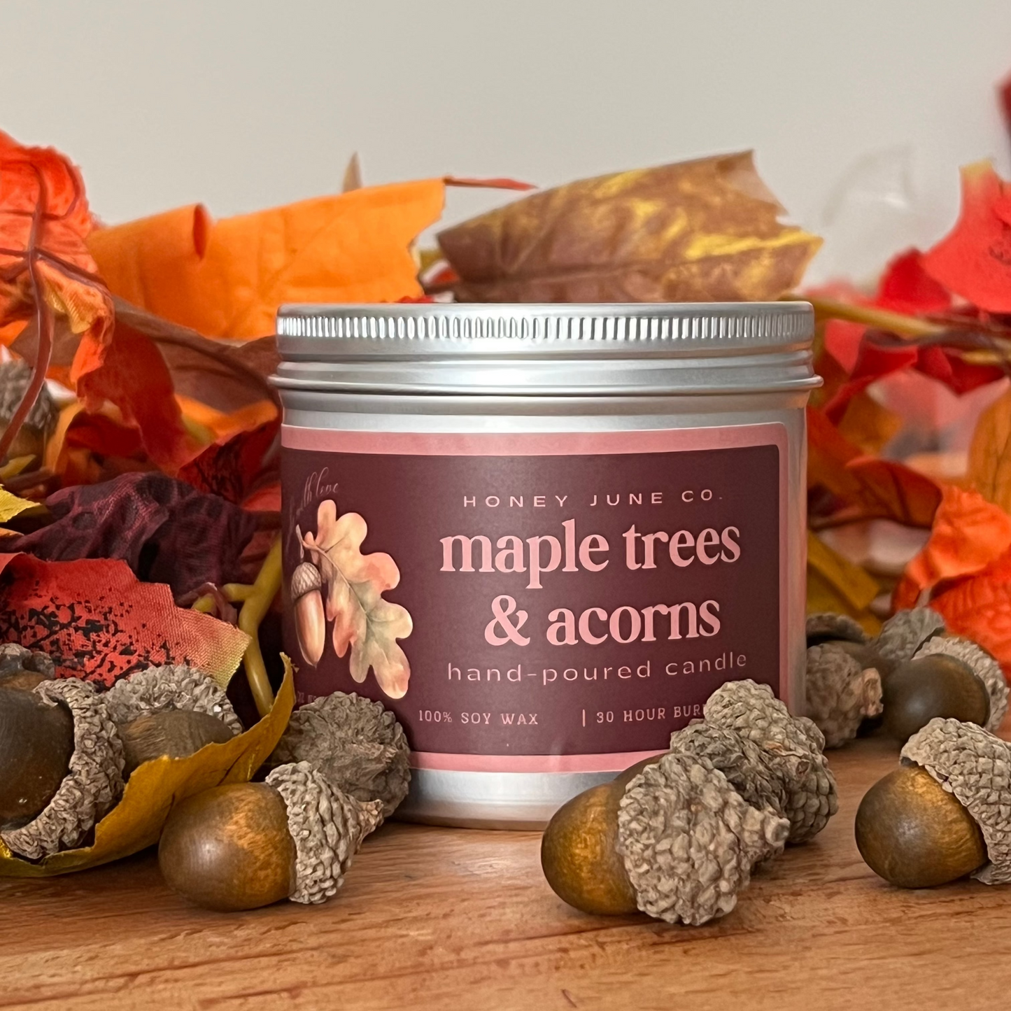 Maple Trees & Acorns Candle