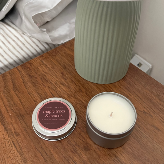 Maple Trees & Acorns Mini Candle